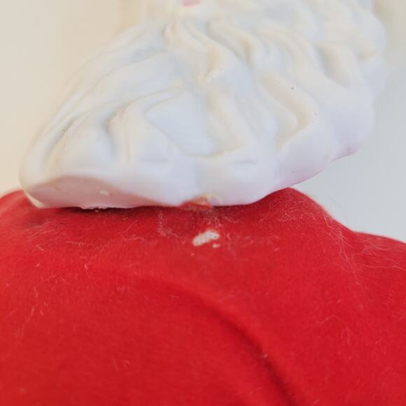 Vintage Porcelain Traditional Santa Claus Figure 16" Boots Toy Sack Holiday - Picture 10 of 14